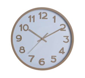 Reloj pared 30 cm blanco madera