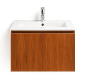 Mueble lavamanos colgante Bilbao 2 puertas café