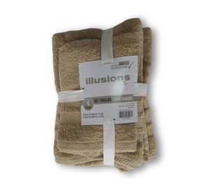Set toalla beige 4 piezas