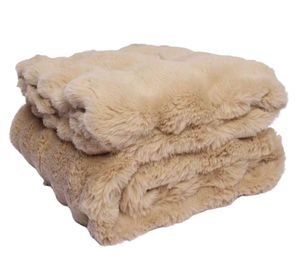 Manta fau x  fur beige 130 x 170 cm