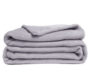 Manta flannel gris 130 x 170 cm