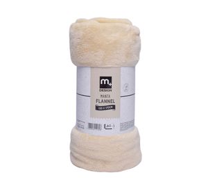 Manta flannel beige 130 x 170 cm