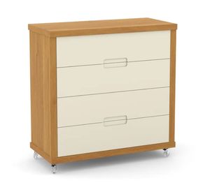 Cómoda Tutto beige/caramelo 4 cajones