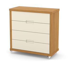 Cómoda Tutto beige/caramelo 4 cajones