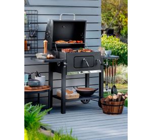 Parrilla a Carbón 108x137x57 cm Premium Bandeja Lateral