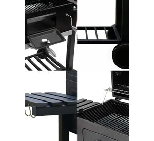 Parrilla a Carbón 108x137x57 cm Premium Bandeja Lateral