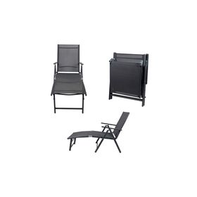 Reposera Aluminio Plegable Gris