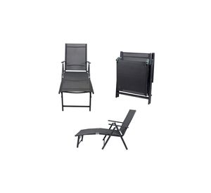 Reposera Aluminio Plegable Gris