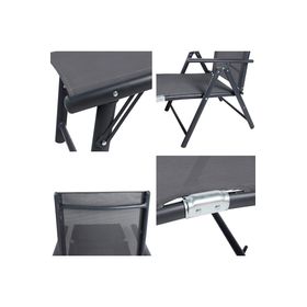 Reposera Aluminio Plegable Gris