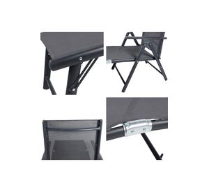 Reposera Aluminio Plegable Gris