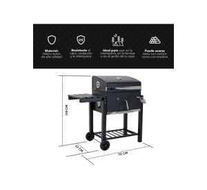 Parrilla a Carbón 108x115x57 cm Pro Bandeja Lateral