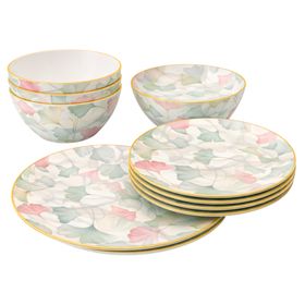 Plato Summer-Gingko diseño 12 piezas