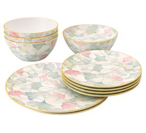 Plato Summer-Gingko diseño 12 piezas