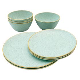 Plato Summer-Gingko menta 12 piezas