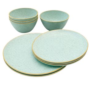 Plato Summer-Gingko menta 12 piezas