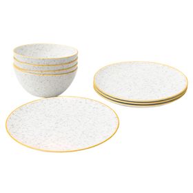 Plato Summer-Gingko gris claro 12 piezas