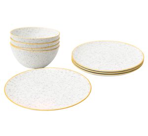 Plato Summer-Gingko gris claro 12 piezas