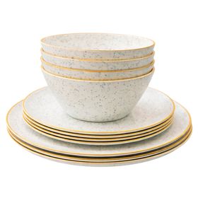 Plato Summer-Gingko gris claro 12 piezas
