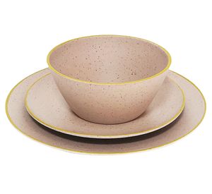 Plato Summer-Gingko palo rosa 12 piezas