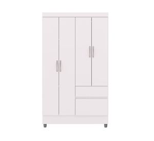 Clóset Americano blanco 4 puertas 2 cajones