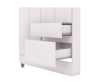 Clóset Americano blanco 4 puertas 2 cajones