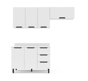 Kit cocina modular Delta blanco 6 puertas 3 cajones