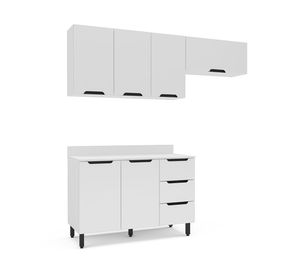Kit cocina modular Delta blanco 6 puertas 3 cajones