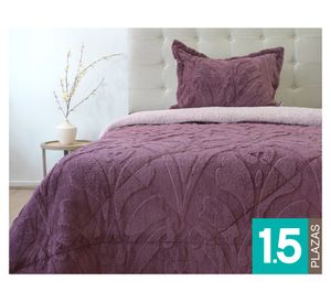 Cubrecama Jacquard sherpa obispo 1.5 plazas