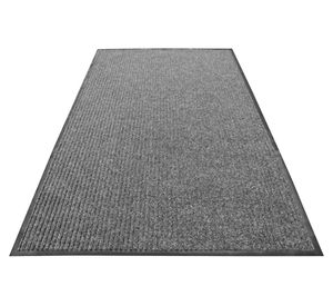 Limpiapiés alfombra ranurado gris 90 x 60 cm