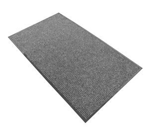 Limpiapiés alfombra ranurado gris 90 x 60 cm
