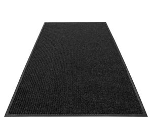 Limpiapiés alfombra ranurado negro 90 x 60 x cm