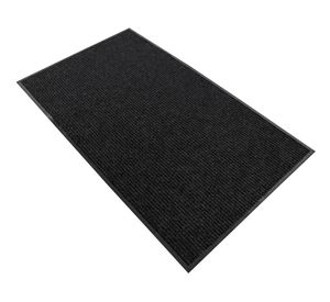 Limpiapiés alfombra ranurado negro 90 x 60 x cm