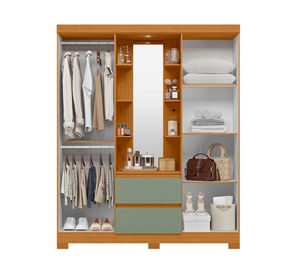 Clósets 4 puertas Olímpia Verde 200x163x47 cm