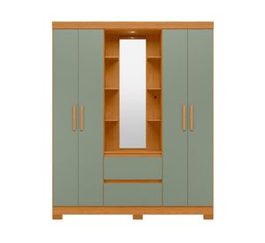 Clósets 4 puertas Olímpia Verde 200x163x47 cm