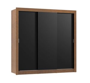 Clósets 3 puertas Monaco café/negro 205x170x51 cm