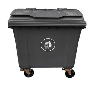 Contenedor basura con ruedas gris oscuro 1100 lt