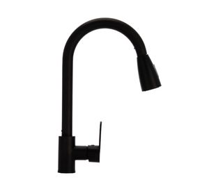 Monomando lavaplatos Veletri negro mate