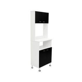 Mueble microondas Kitchen 54 blanco/wengue