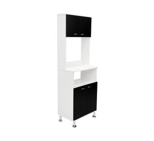 Mueble microondas Kitchen 54 blanco/wengue