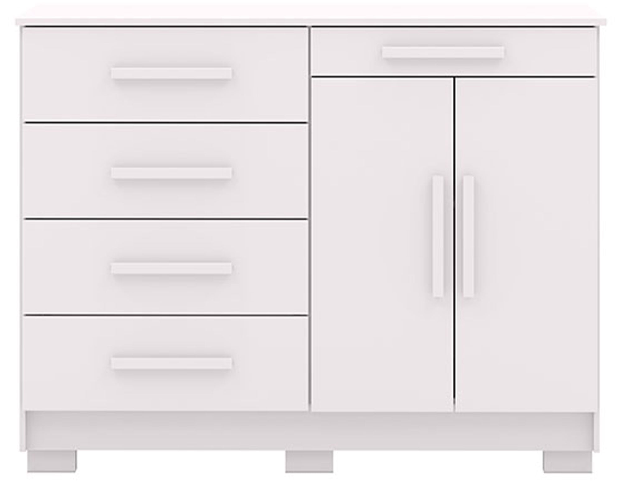VekkaHome Cómodas Americana blanco 5 cajones