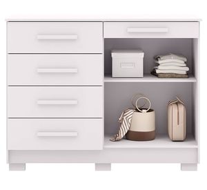 Cómodas Americana blanco 5 cajones