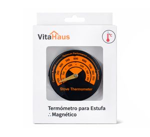Termómetro estufas a leña negro/naranjo