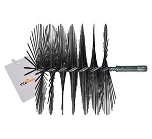 Escobilla limpieza chimenea acero 5''