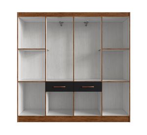 Clóset 8 puertas 2 cajones 2 zapateras 58808 preto negro
