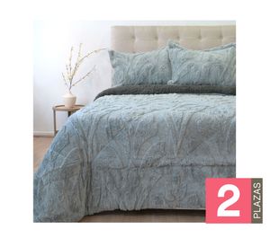 Cubrecama Jacquard gris 2 plazas