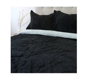 Cubrecama Jacquard negro 2 plazas