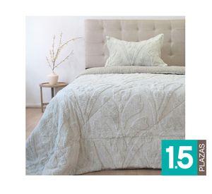 Cubrecama Jacquard beige 1.5 plazas