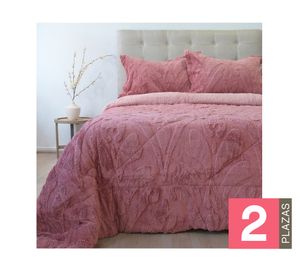 Cubrecama Jacquard rosa 2 plazas
