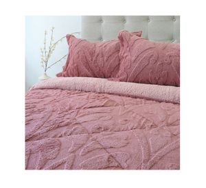 Cubrecama Jacquard rosa 2 plazas