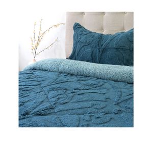 Cubrecama Jacquard azul 1.5 plazas